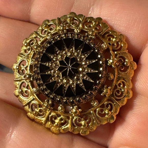 VTG Mourning Brooch - Picture 2 of 7
